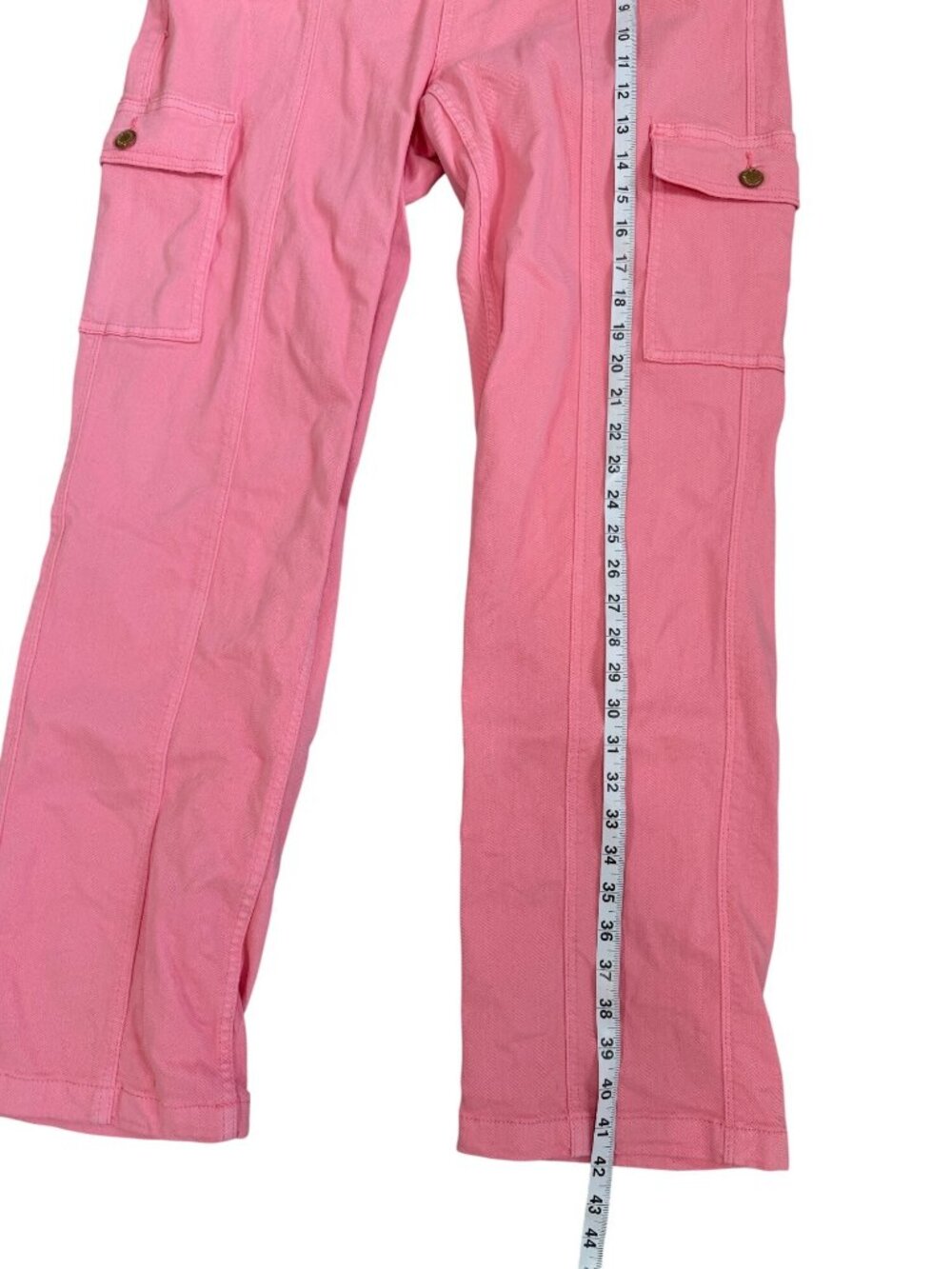 Judy Blue Womens Size 30 Pink Cargo Pants High-Rise Straight Leg Cotton Blend - Picture 7 of 9